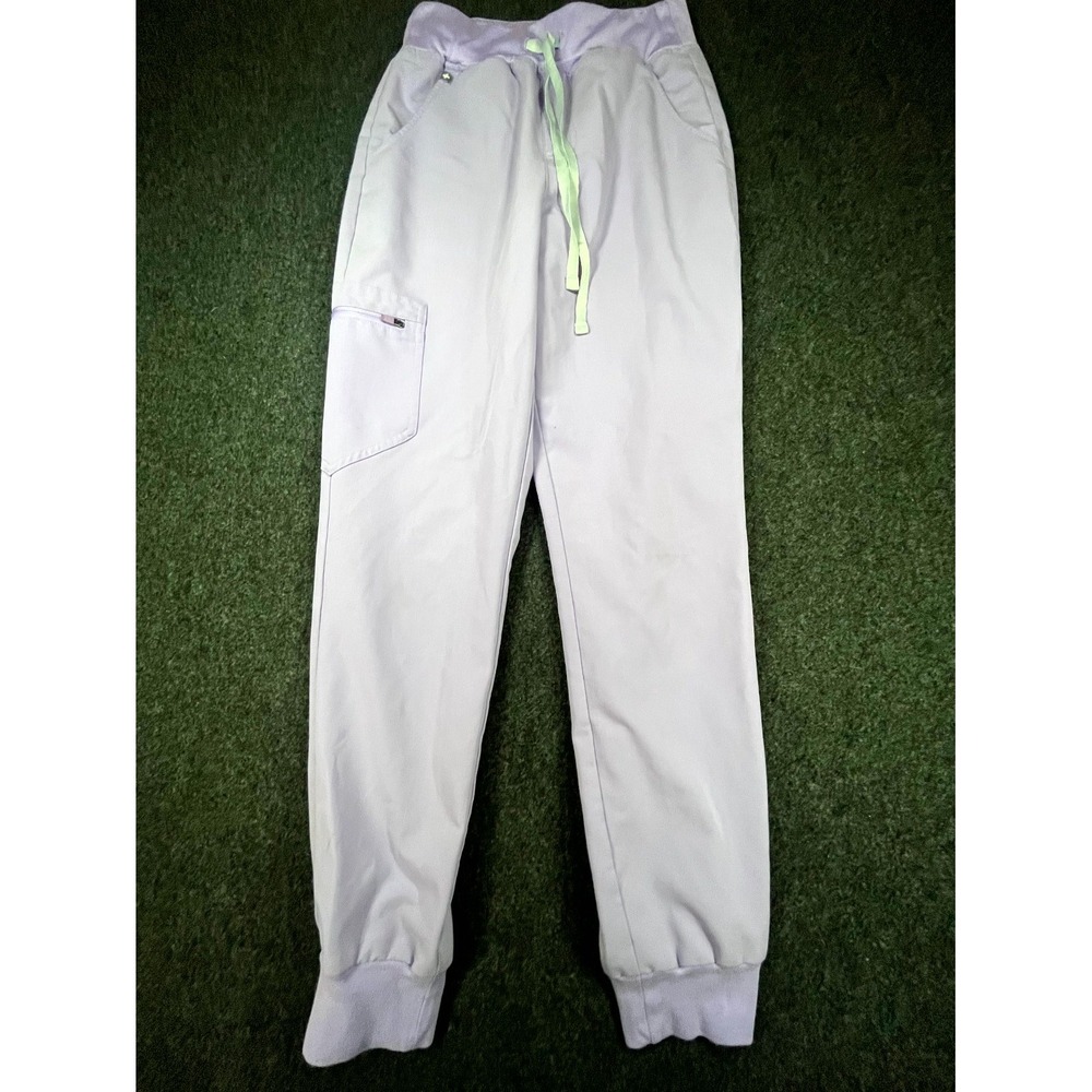 FIGS Technical Collection Scrub Jogger Pants Womens XS Lavender Drawstring